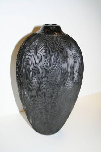 Black Textured Vessel