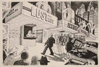 Vincent Sees Kirk Douglas at the Premier of "Lust for Life"  (from the Vincent Van Gogh Visits New York Series)