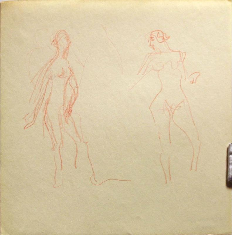 Two Female Figures Standing