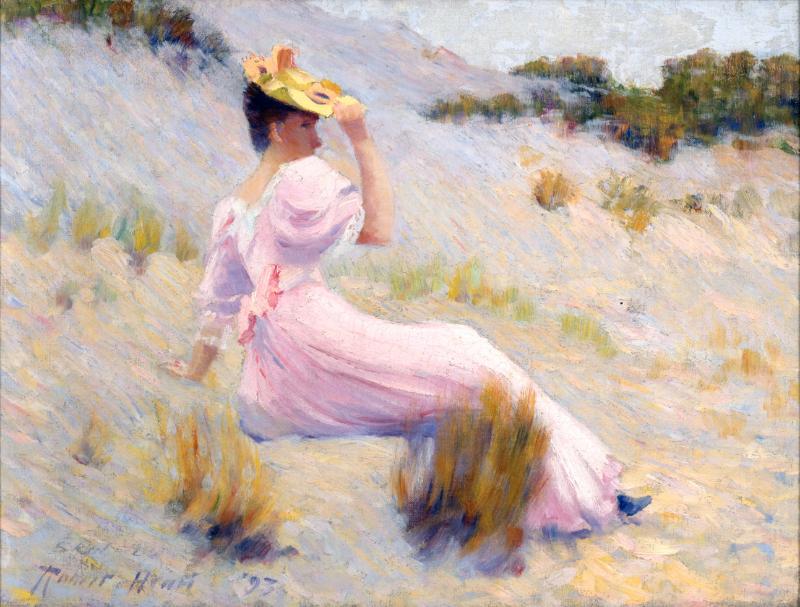 Woman in Pink on Beach