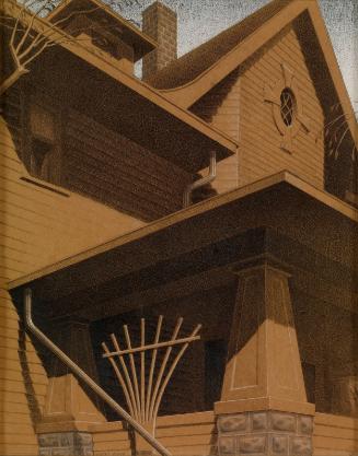 "Main Street Mansion" from Grant Wood illustrated edition of Sinclair Lewis' "Main Street" has …