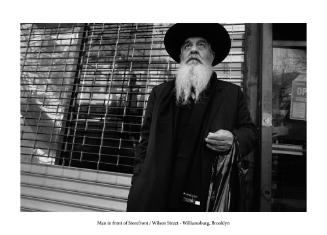 Man in front of Storefront / Wilson Street - Williamsburg, Brooklyn